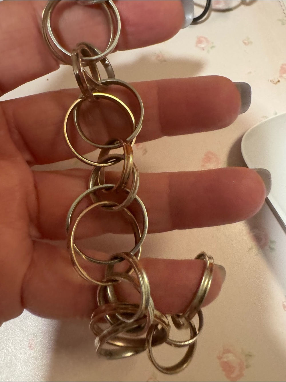 Tiffany & Co. 1837 interlocking Circle Bracelet in RUBEDO Silver RARE - Picture 6 of 12